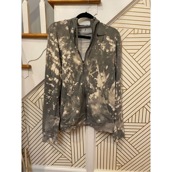 Nike Dri-Fit Bleach Tye Dye Hoodie Size M - Picture 2 of 5